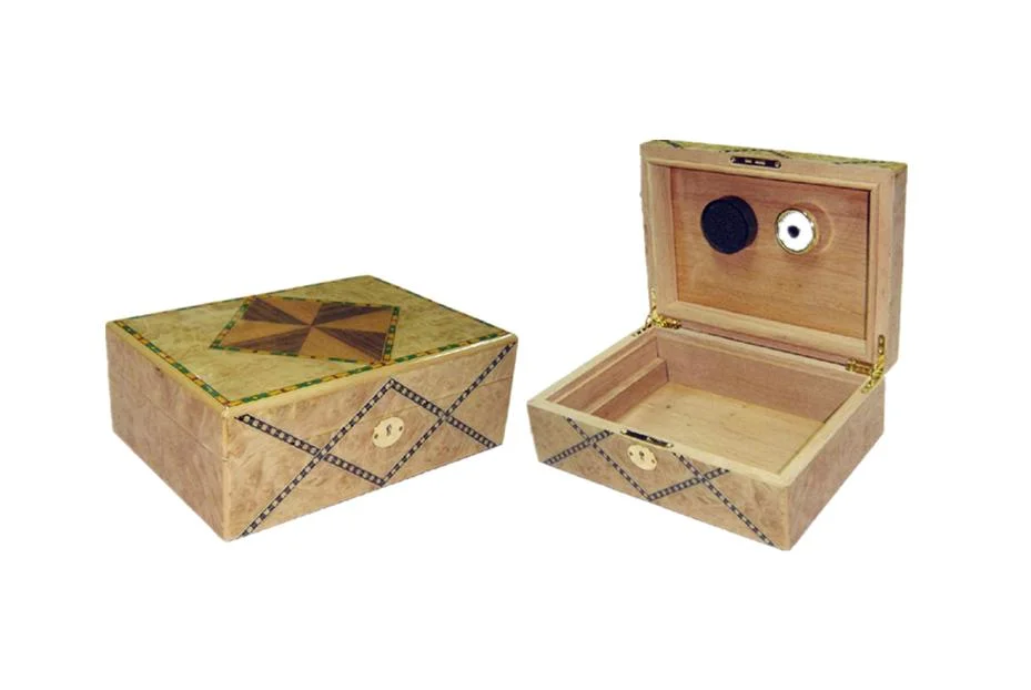 Wholesale Customized Fashion Design Wooden Cigar Box Humidor Gift Box Storage Box