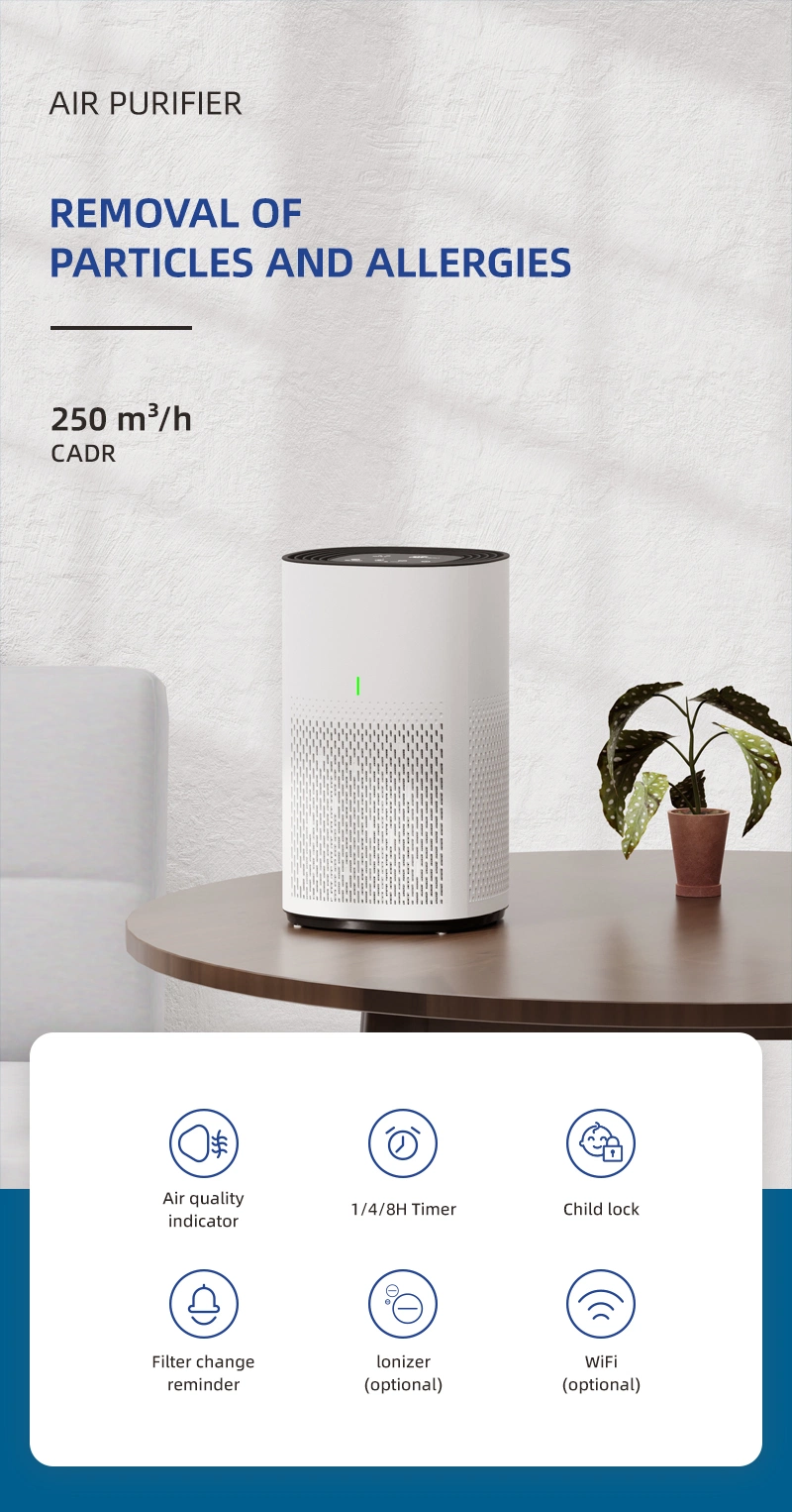 High Efficiency Cleaner with HEPA Filter Intelligent Digital Air Purifier