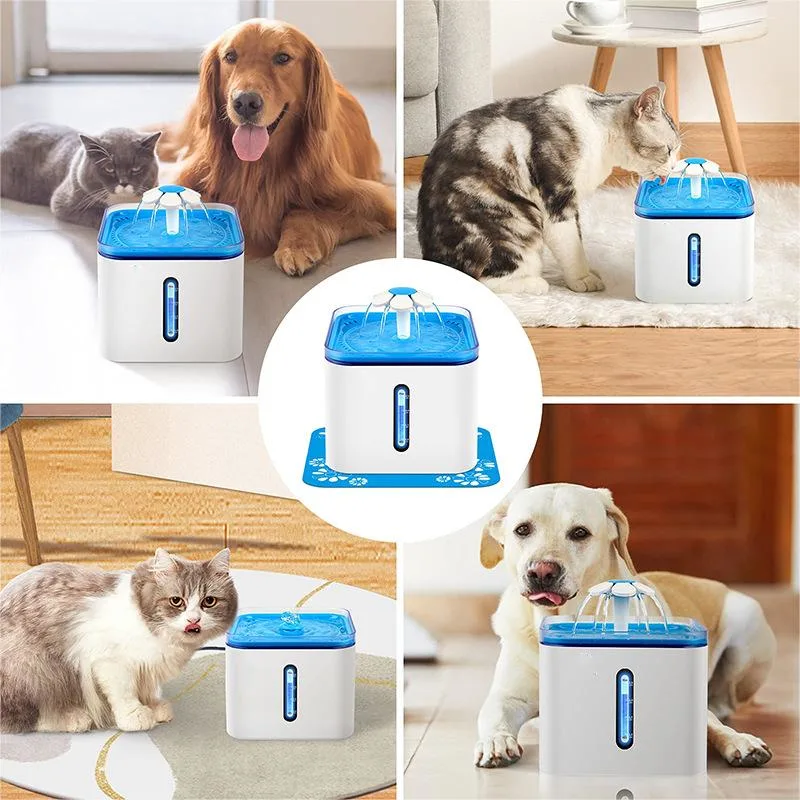 High-Quality Filtered Dispenser Automatic Water Fountain for Pet Cat Dog Feeder with Smart Pump