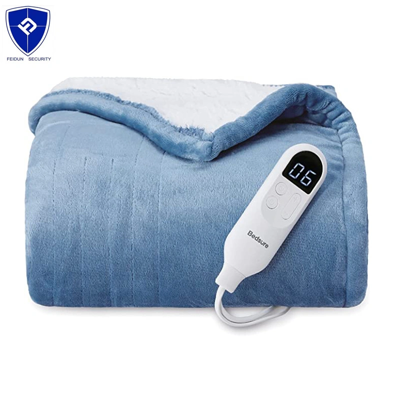 Wholesale Machine Washable Smart Quality Electric Heated Thermal Therapy Winter Bed Blanket
