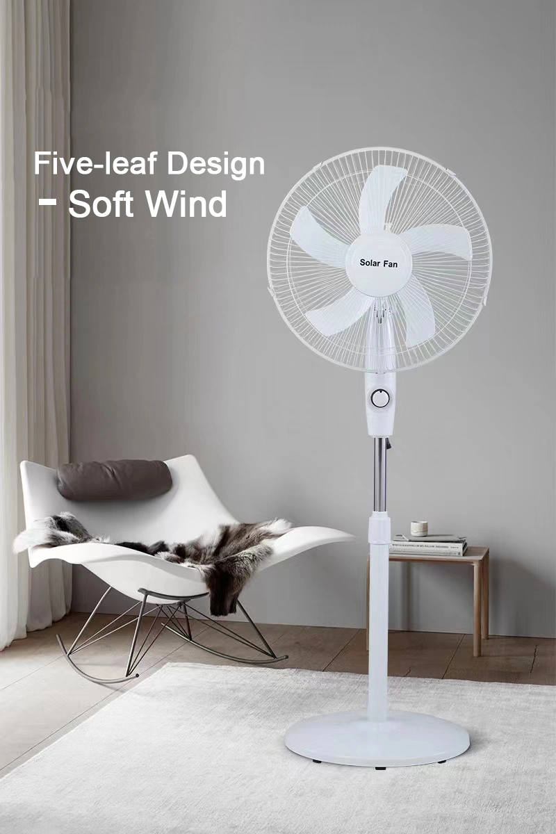 Cooling Fan Motor Fan USB Charging Interface Rechargeable Fan Charge Display Powerful Fan 3 Gears Solar Electrical Fan Solar Poly A Grade Stand Smart Fan