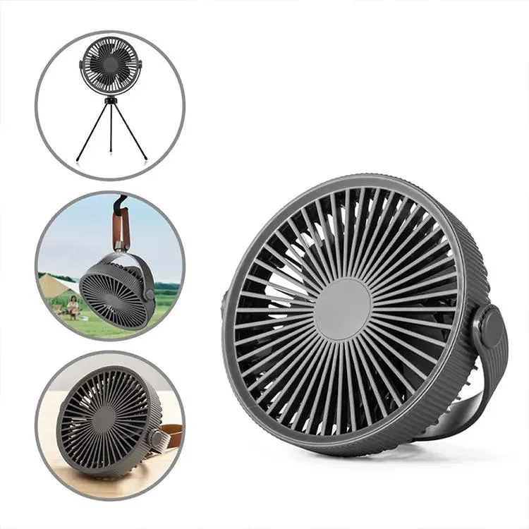 New Rechargeable Mini Camping Fan Portable USB Tripod Desktop Fan