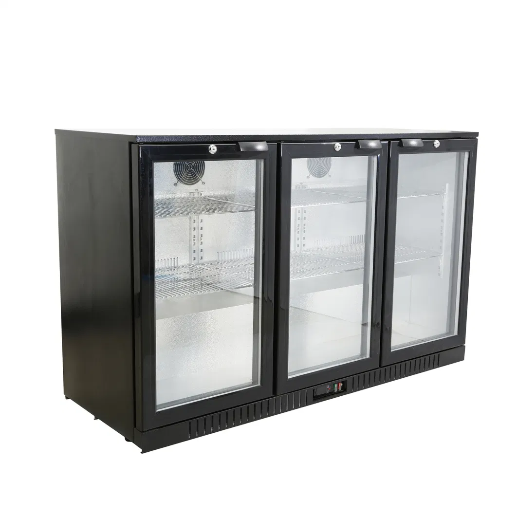 320L Beer Wine Drinks Fridge with LED Light Lock and Key Bottle Thermoelectric Wine Cooler Less Noise No Vibration