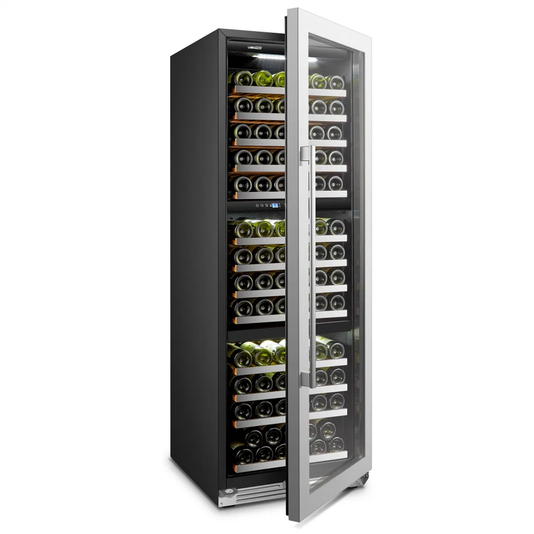 181cm Height 143 Bottles Triple Temperature Zone Built-in/Free-Standing Wine Cabinet/ Cellar/Wine Fridge/Wine Cooler/Wine Refrigerator