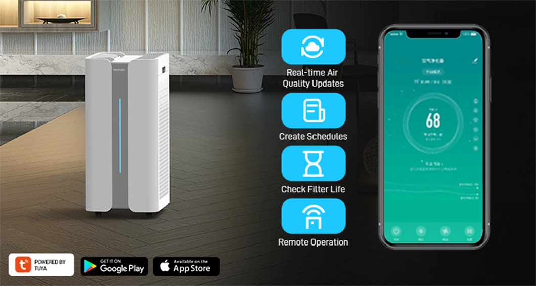Smart Home Appliance UV WiFi Air Purifier Portable Air Cleaner