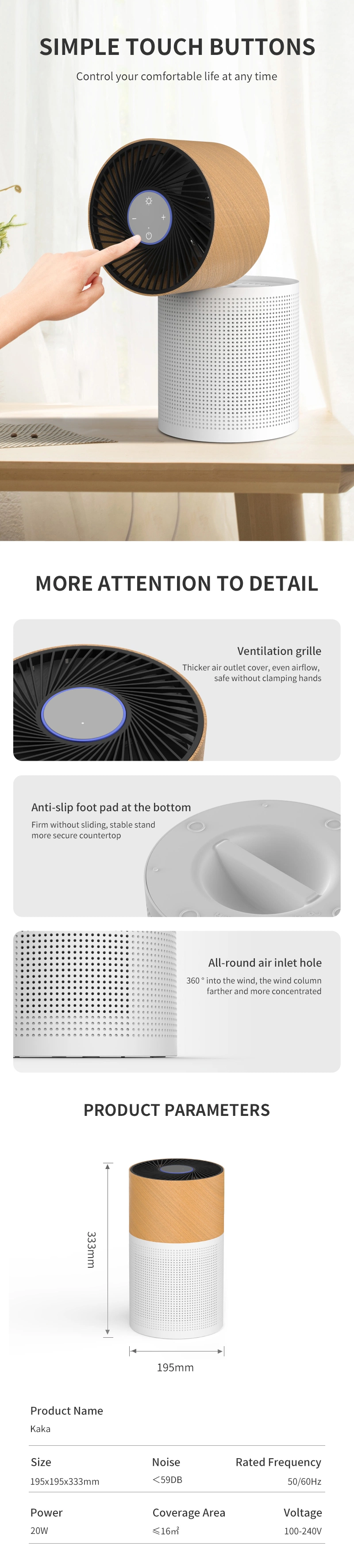 UVC Lights HEPA Filter Cleaner Intelligent Best Seller Amazon with Great Price Air Purifier