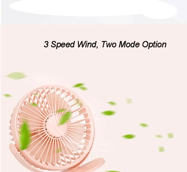 Portable Rechargeable USB Mini Fan Desktop Rotating Fan