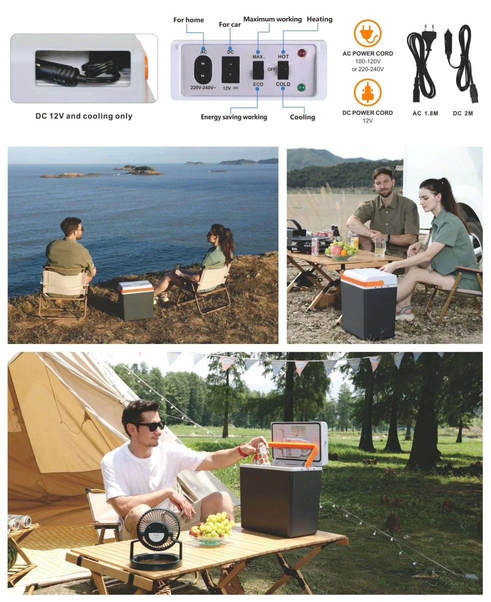 Compressor Mini Car Fridges Camping Portable Freezer 12V AC DC Dual Core with Control Panel for Outdoors Refrigerator Sale