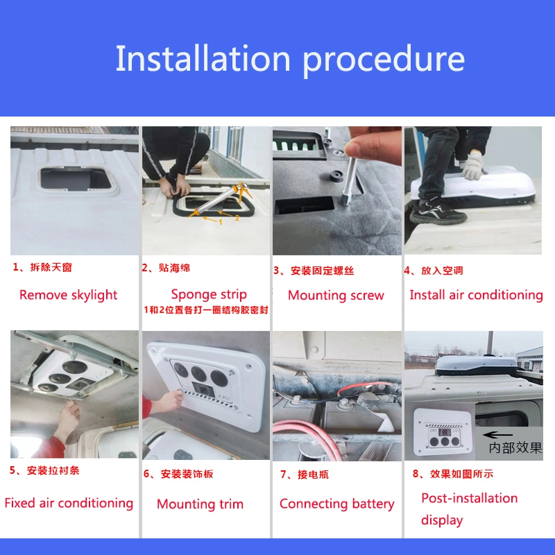 12V 24V Parking Air Conditioners Conditioning Rooftop Package All-in-One Parking Air Conditioner