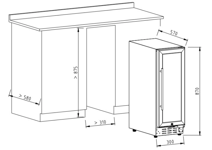 China Manufacturer Stainless Steel or Black 21-Bottle Wine Cooler