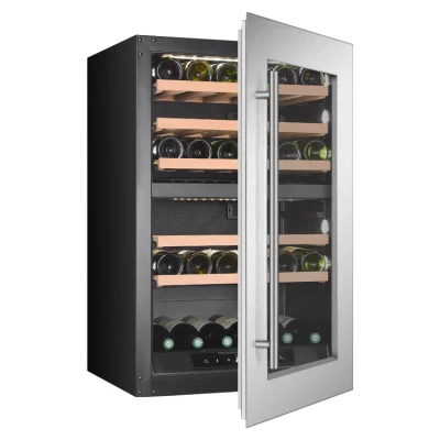 Frontal de acero inoxidable elegante electrónica Kitchen &amp; Bar enfriador de vino