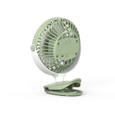Al Aire Libre personal de 5V DC Refrigeración inteligente moderno práctico recargables USB Mini portátil Ventilador de clip de la hoja 5 bebé