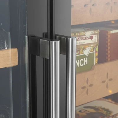 Vino nevera Humidor Cigarro, nevera de vino Grande Humidor Cigarro, dos lados vino Cigarro refrigerador