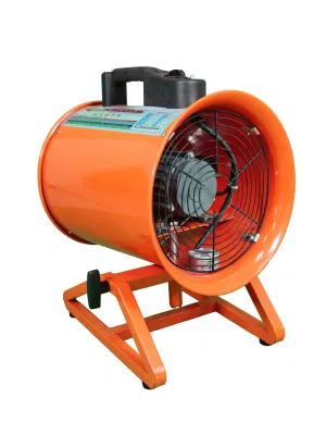  Ventilador de ventilación industrial portátil de alta velocidad de 200 mm con 2600 rpm y flujo de aire potente.