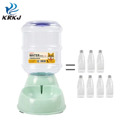 Tc3079 paja de trigo 3,8L Pet Drinker automático Perro agua de gato Dispensador
