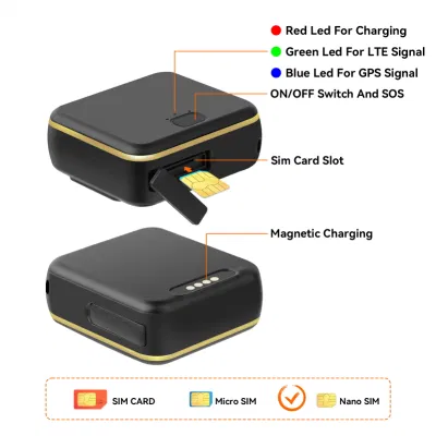 5g de larga distancia impermeable desmontable de Baja Potencia Smart Mini Seguimiento Tracker GPS Tracker Collar de perro de mascota