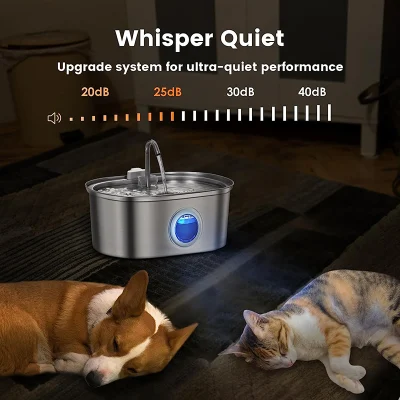  3,2L Fuente de agua de Gato Fuente de agua de mascotas inteligente de gran capacidad