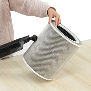 Purificador de aire con control inteligente UV Ture HEPA con diseño de torre con luz nocturna para fumadores de mascotas, electrodomésticos