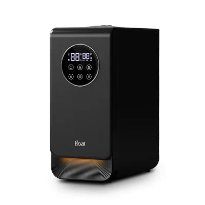 6L Negro Aromaterapia LED cálido y frío niebla Humidador ultrasónico de aire