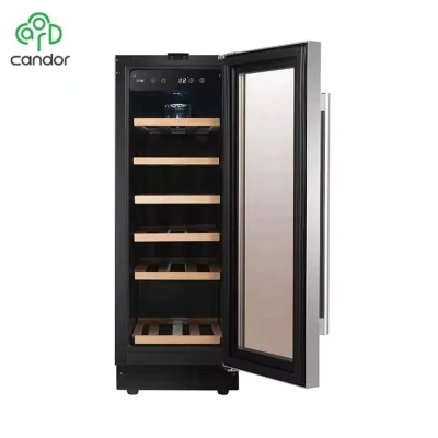 Fabricante de la sinceridad de las zonas de temperatura doble construido en el enfriador de vino del compresor de armario refrigerador exclusivo de vino 18 botellas