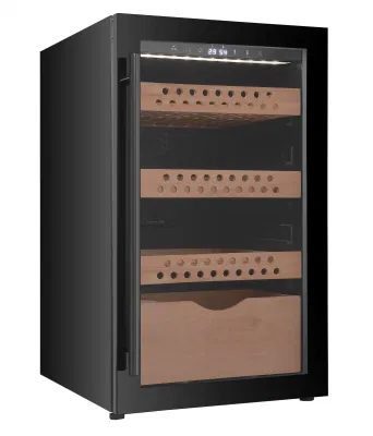 Humidor de puros personalizados fabricante de cigarros puros compresor armario armario de madera de cedro español hidratante estantería