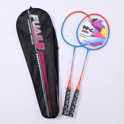 Fuaile Deportes Mayoristas Hierro aleación Badminton Racket Amateur Racquet OEM Logotipo personalizado