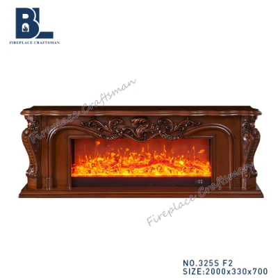  Manto de MDF de chimenea de madera Soporte de TV 325s