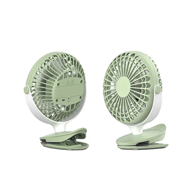 Al Aire Libre personal de 5V DC Refrigeración inteligente moderno práctico recargables USB Mini portátil Ventilador de clip de la hoja 5 bebé