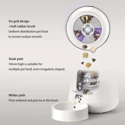 4L Wi-Fi habilitado para la venta al por mayor Smart Pet Feeder Auto Dog Food Dispensador Smart alimentador automático de mascotas con cámara