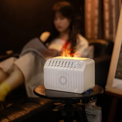  Coloridas portátil USB sala de vapor frío LED fuego llama Humidificador Aroma DIFUSOR de ACEITES ESENCIALES