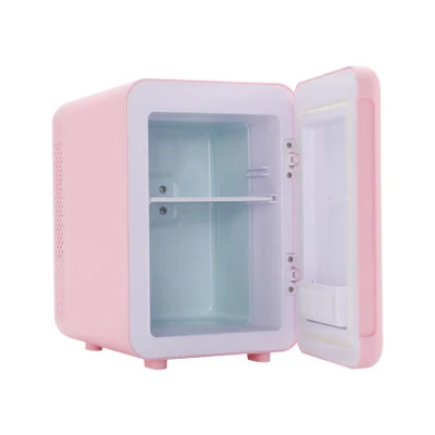 Mini nevera para el dormitorio Escritorio refrigerador portátil caliente comida pequeña Nevera AC DC 12V Maquillaje Cosméticos Hogar nevera y congelador