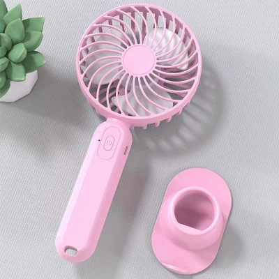 Soporte eléctrico de sobremesa recargable de pequeño tamaño con mango de mesa USB Miniventiladores portátiles portátiles