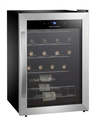  OEM Custom elegante Full Glass Design Compressor 19 botella de vino Refrigerador refrigerador refrigerador refrigerador de vino refrigerador aparato