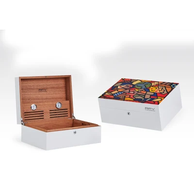  Gabinete de viajes Caja de madera con 1 pedazo de coche portátil Luxury Edition Womens Cheer Ara impermeable Cigarros Humidor de refrigeración comercial