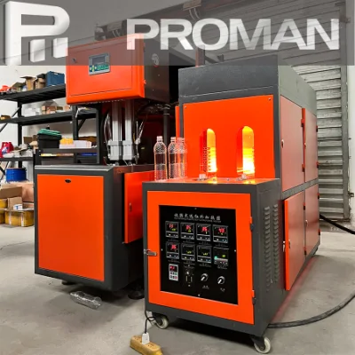 Botella de agua de plástico para mascotas semiautomática 3-5gallon moldeo por soplado de estiramientos Máquina un Horno un soplador