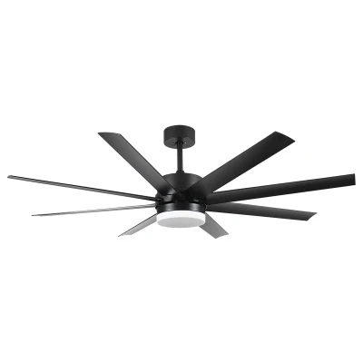  8blades ABS Color Negro puro cobre DC Smart ventilador de techo Con Luz