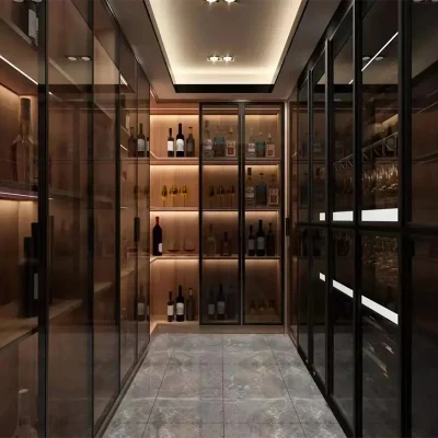  La moderna sala de estar el equipo de refrigeración hogar cristal de acero inoxidable armario bodega exhibiciones comerciales Bodega de vinos