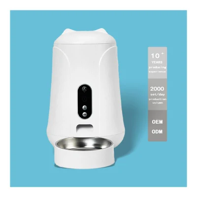 4L Wi-Fi habilitado para la venta al por mayor Smart Pet Feeder Auto Dog Food Dispensador Smart alimentador automático de mascotas con cámara