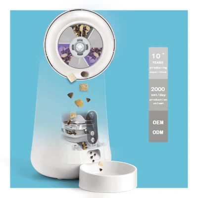 4L Wi-Fi habilitado para la venta al por mayor Smart Pet Feeder Auto Dog Food Dispensador Smart alimentador automático de mascotas con cámara