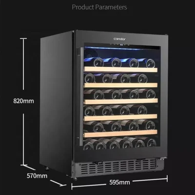  Franqueza botellas personalizadas 46eléctrico de refrigeración del compresor de enfriadores de vino refrigerador con estantes de madera