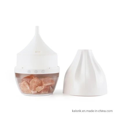 Lámpara de Sal del Himalaya Aromaterapia con Aceite Esencial 500ml Difusor de Aroma Humidificador de Aire Portátil para Oficina