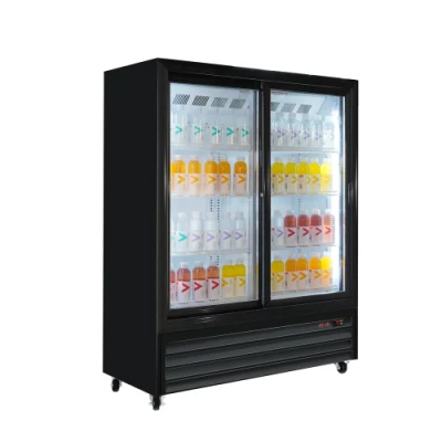  Nadar comercial de la puerta de doble pantalla de la botella de enfriador de bebidas nevera cerveza de enfriadores de vino de 1500 mm de altura refrigerador