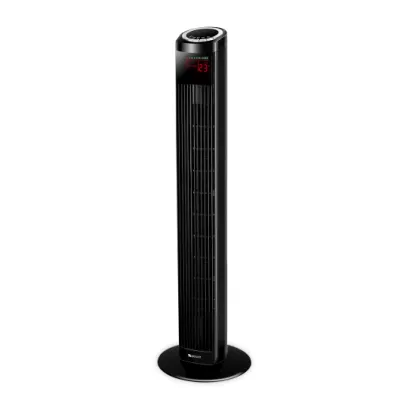  Ventilador de torre sin aspas con temporizador de 7.5 horas y bajo nivel de ruido.