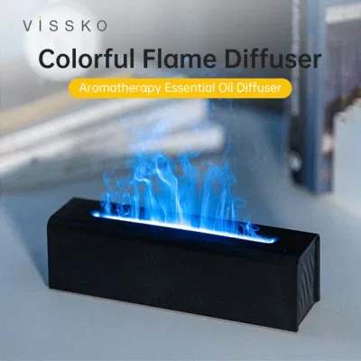  150ml Humidador de llama RGB de siete colores LED lámpara de aceite esencial Aroma Difusor