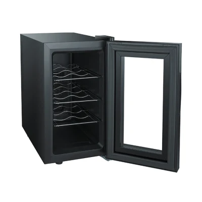 Franqueza Electric Hotel nevera termoeléctrica comercial vino de la curva de almacenamiento frigorífico puerta de cristal 25L/8 Botellas de 260*510*470 220