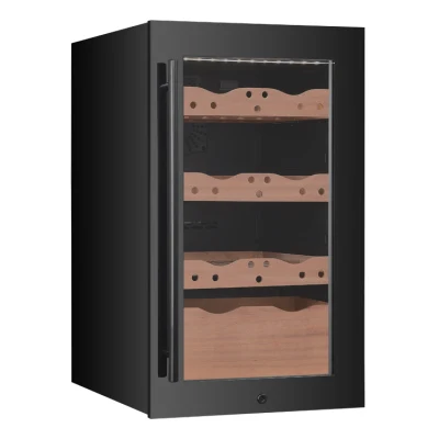  Puerta de cristal negro Refrigerador de Cigarros Puros Humidor Gabinete Eléctrico
