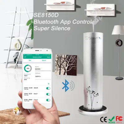 Etiqueta Privada Scenta Bluetooth Smart nebulizador difusor de fragancia aceite automático de la máquina de vapor frío difusor de aroma Nano para el hogar