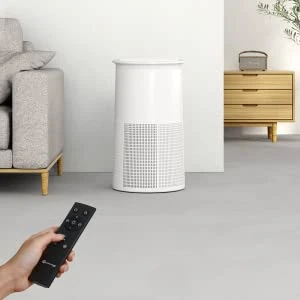 Purificador de aire con control inteligente UV Ture HEPA con diseño de torre con luz nocturna para fumadores de mascotas, electrodomésticos