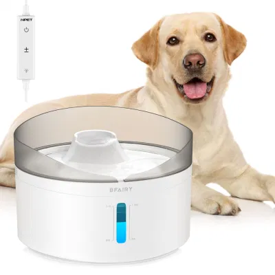  Nuevo diseño Gran capacidad 5L inteligente Fuente de agua de perro automático Fuente de agua PET con bomba de agua LED controlable