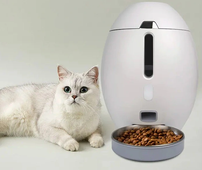 Dog or Cat Use Automatic Smart Pet Feeder with Customize Anti-Jam Function